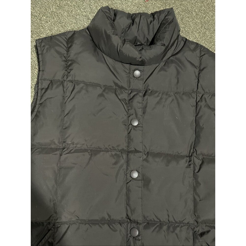 Lands End Down Puffer Vest Kids Large 14-16 Black EUC - Picture 3 of 7